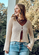 Knit Open Front Cardigan | Natural