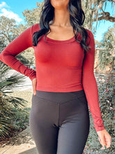 Long Sleeve Crop | Wine