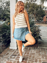 Striped Knit Sweater | Olive