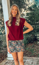 Floral Holiday Mini Skirt
