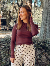 Crew Basic Long Sleeve Top | Cherry