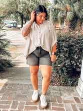 Dolman Striped Top | Mocha