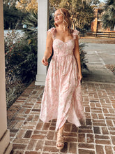 Audrey Corset Floral Maxi | Pink