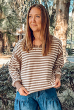 Open Back Striped Top | Mocha