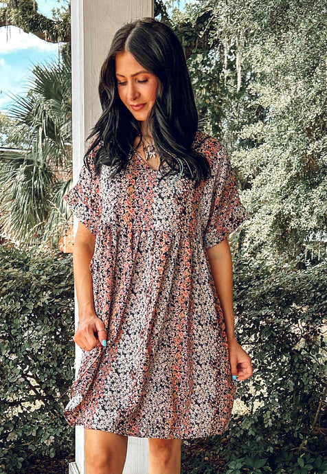 Wildflower Babydoll Dress | Black