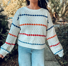 Jolly Striped Sweater | Cream