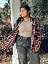Plaid Button Down | Burgundy