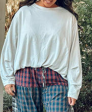 Bubble Hem Ruched Top | Natural