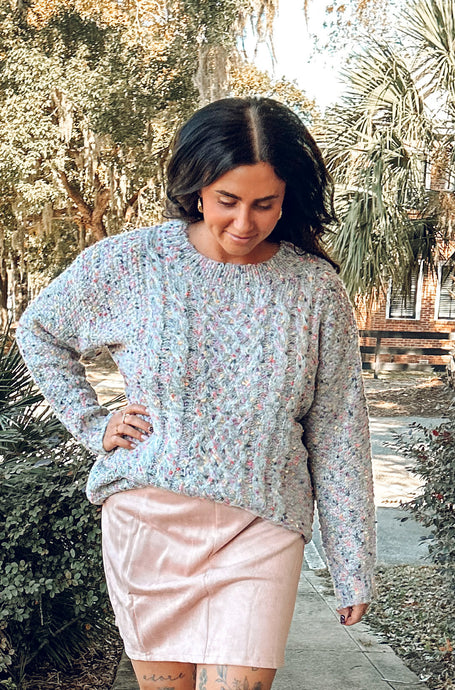 The Way Crochet Sweater | Pink Rose