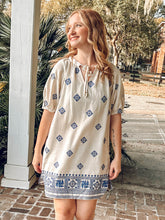 Embroidered Linen Dress | Cream
