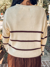 Striped Raw Knit Top | Butter Yellow