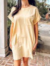 Cotton Tee Dress | Yellow