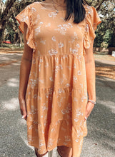 Sunset Floral Mini Dress | Apricot