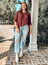 Fallen Loose Fitting Top | Burgundy
