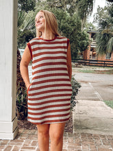 Striped Mini Cap Sleeve Dress | Spice