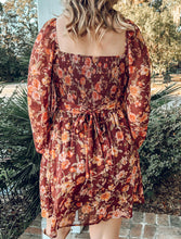 Sweetheart Floral Dress | Burgundy