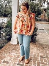 Bloom Info Floral Top | Taupe