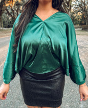 Bells Satin Tie Top | Green