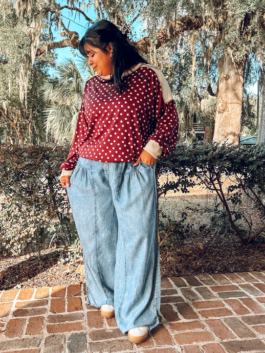 Mineral Washed Wide Pants