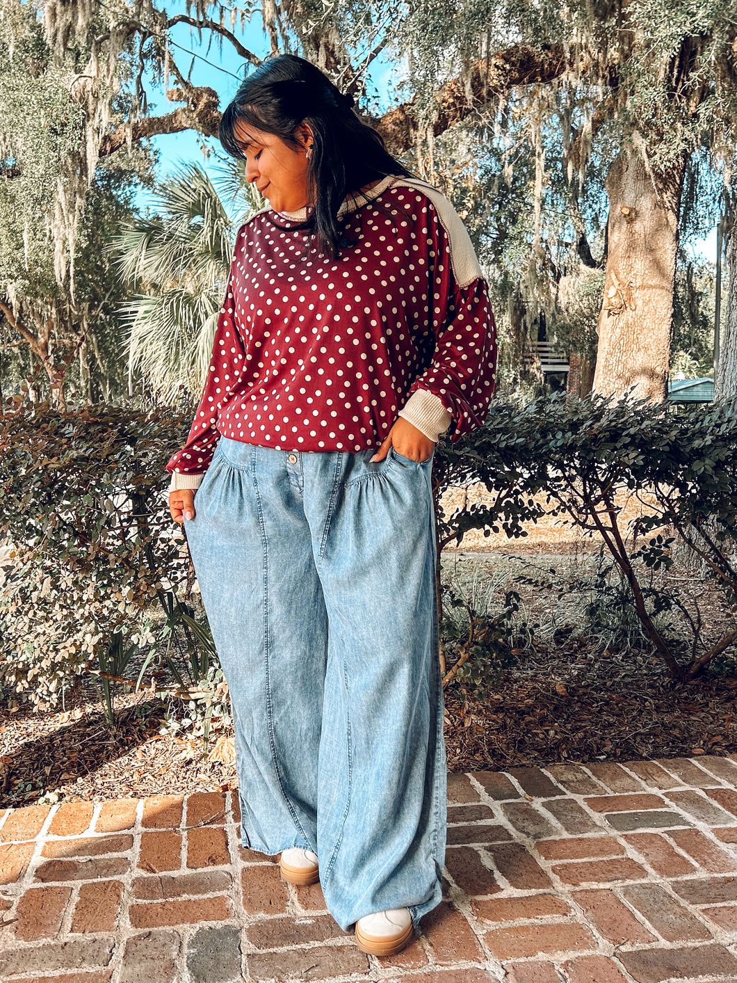 Mineral Washed Wide Pants