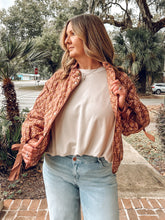 Floral Quilted Ribbon Jacket | Amber