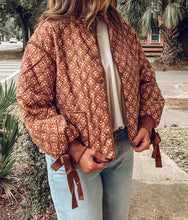 Floral Quilted Ribbon Jacket | Amber