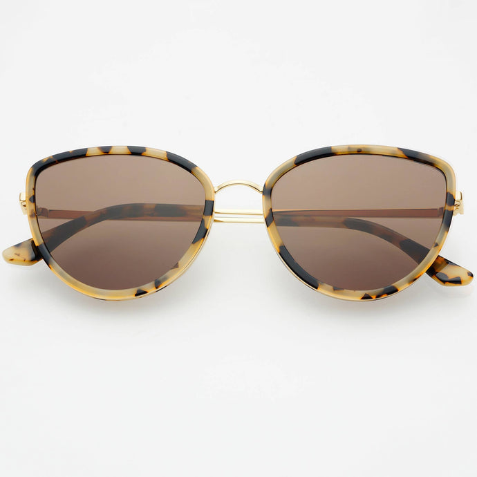Luna Acetate Womens Cat Eye Sunglasses : Milky Tortoise