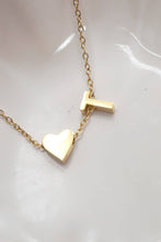Heart Love Initial Necklace