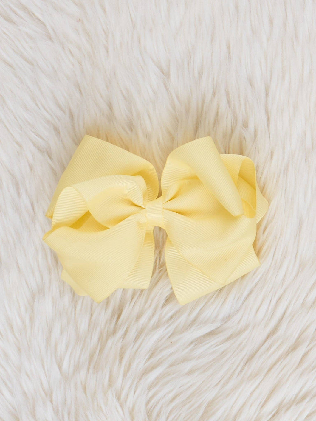 Double Layer Bow 5 Inch | Sunshine Yellow
