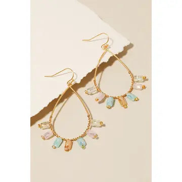 Beaded Tear Dangle Earring