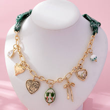 Scarf Charm Necklace | Green