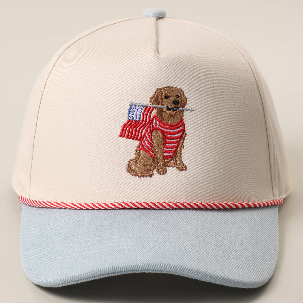 Golden Retriever USA Denim Trucker
