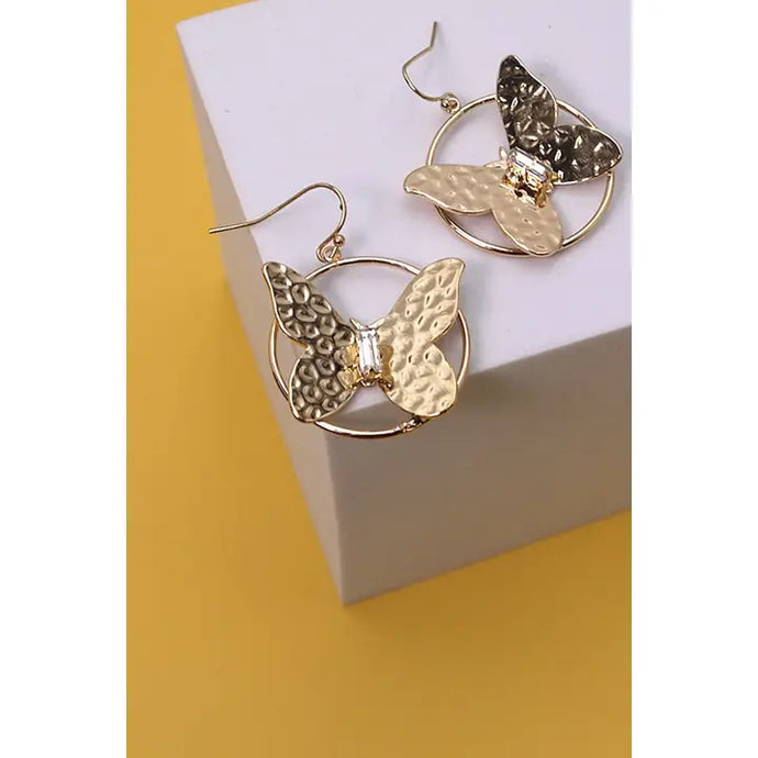 Butterfly Rhinestone Earrings