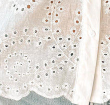Eyelet Bubble Top | White