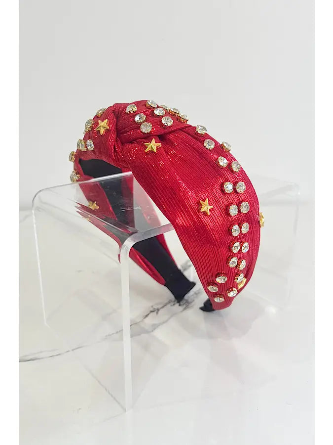 picture 1 Star Spangled Red Studded Headband