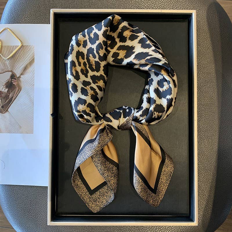 Leopard + Geo Bandana Scarf