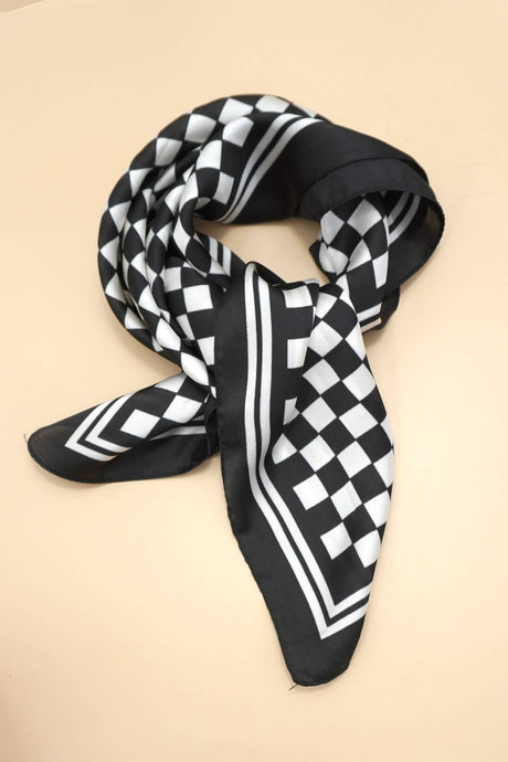 Checkered Bandana Scarf | Black