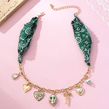 Scarf Charm Necklace | Green