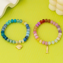 Nautical Beaded Bracelet Set | Pink/Green