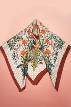 Floral Print Bandana Scarf | Brown