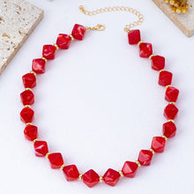 Faceted Resin Briolette Necklaces | Blush