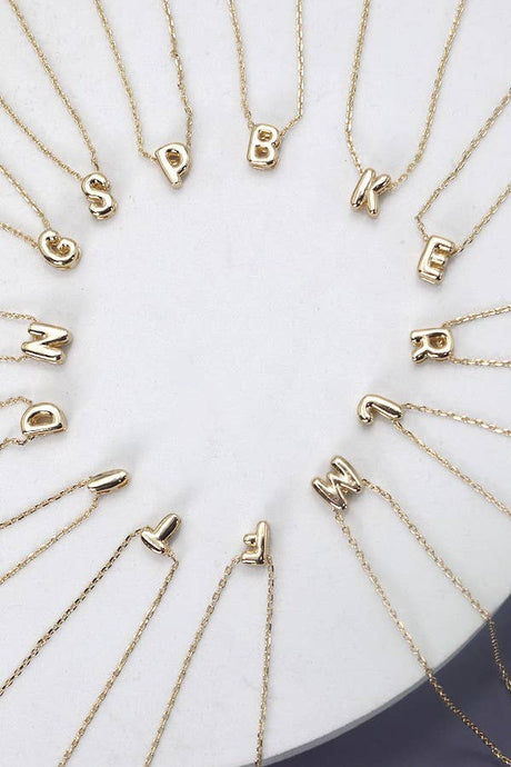 3D Bubble Initial Necklace | Several Letters
