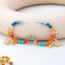 Nautical Beaded Hoop Earrings