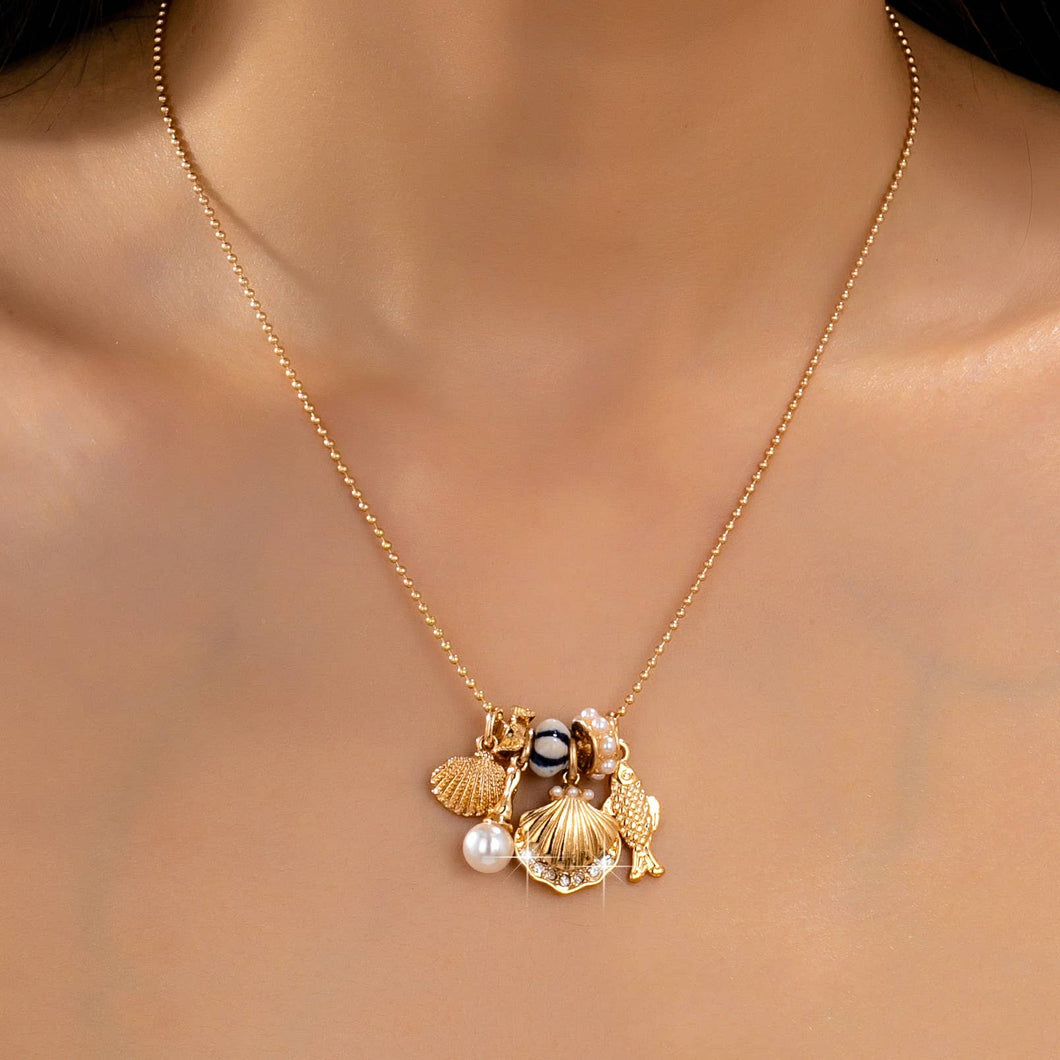 Nautical Charm Ball Chain Necklace