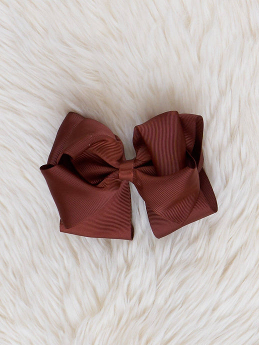 Double Layer Bow 5 Inch | Chocolate