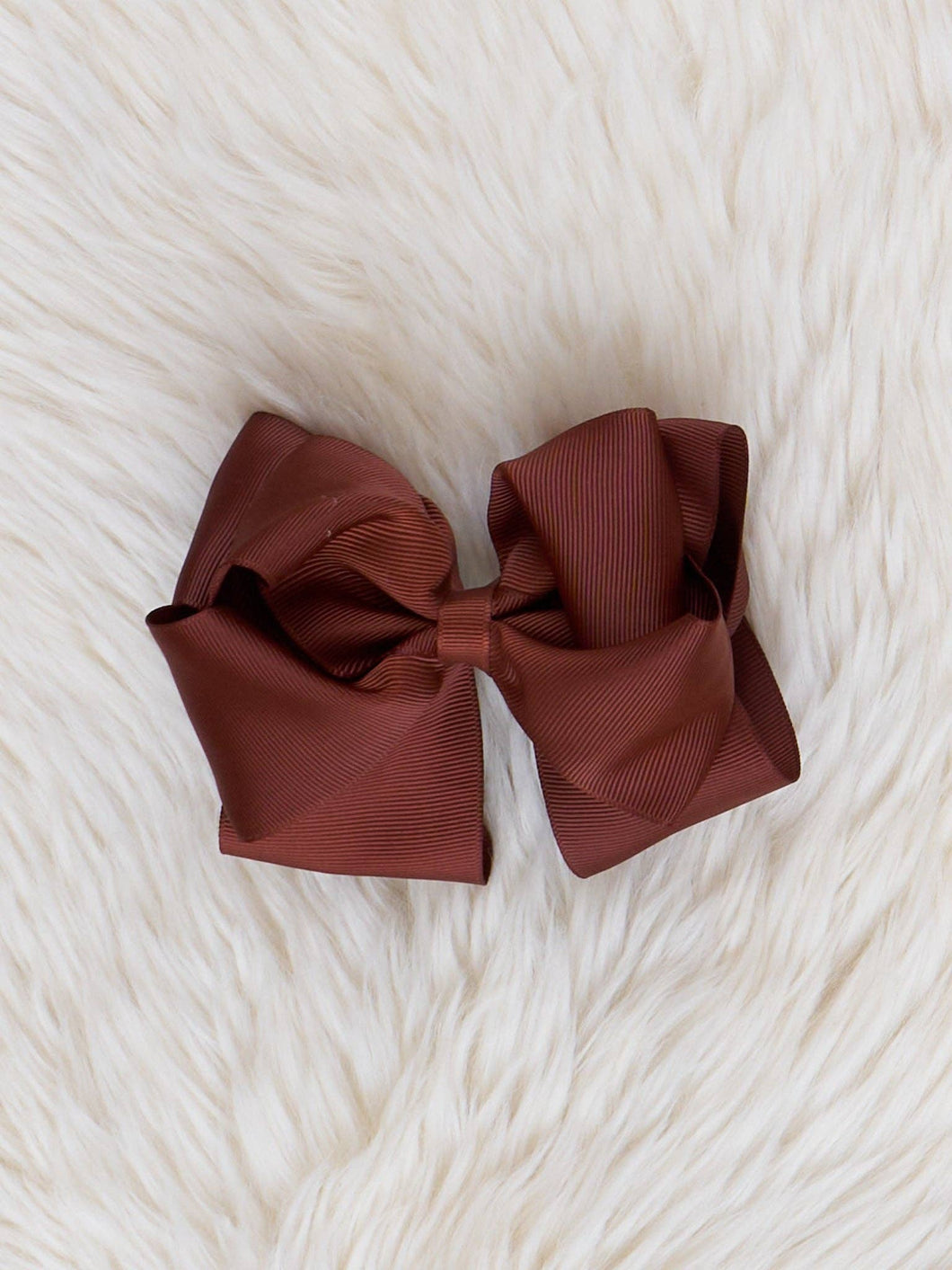 Double Layer Bow 5 Inch | Chocolate