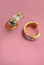 Vintage Floral Huggie Earring