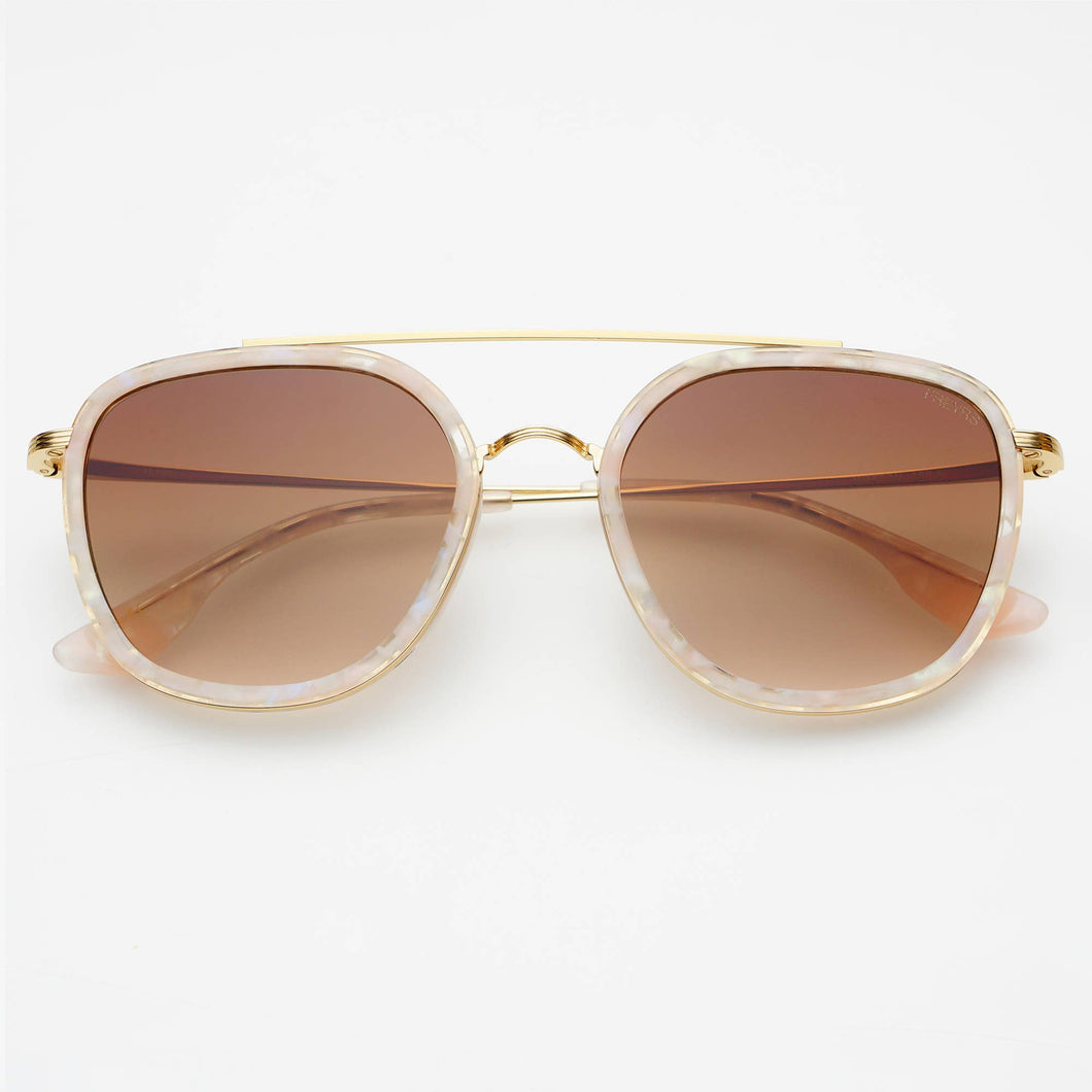 Weston Acetate Round |  Light Pink / Brown