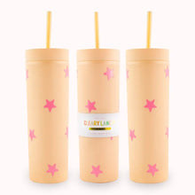 picture 3 peach stars Tumbler With Straw