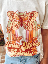 Smile More Butterfly Tee | Cream